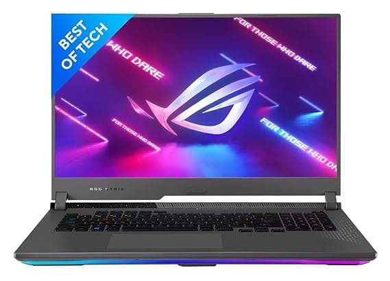 ASUS ROG Strix G17 (2022), 17.3-inch (43.94 cms) FHD 144Hz, AMD Ryzen 7-6800HS, RTX 3050 4GB Graphics, Gaming Laptop (16GB/512GB SSD/Windows 11/Gray/2.5 Kg),G713RC-HX109WS